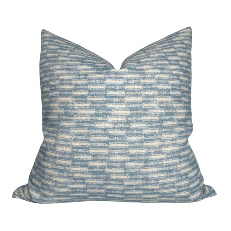 Lacuna Pillow Cover in Azul Blue, Susan Connor Textiles