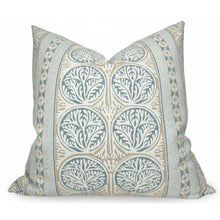 Fair Isle Pillow Cover in Aqua, Thibaut Pillows