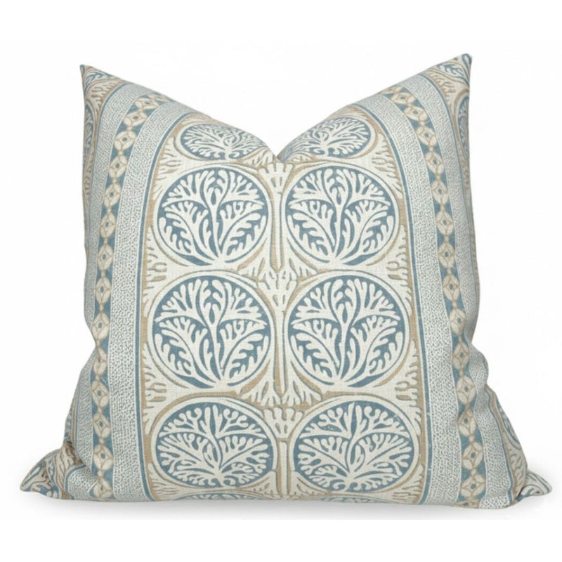 Fair Isle Pillow Cover in Aqua, Thibaut Pillows