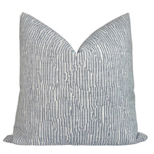 Cadence Striped Pillow Cover in Denim Blue