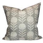 Zinnia Pillow Cover in Sand Grey, McLaurin + Piercy Textiles