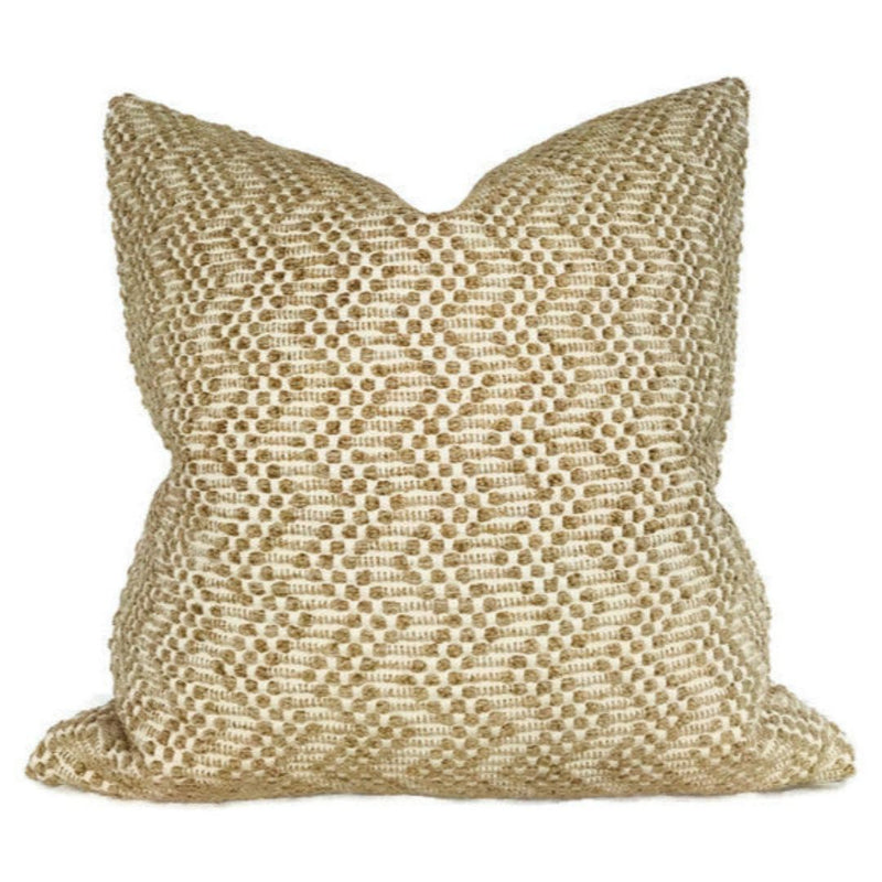 Audley Woven Pillow Cover in Sand, Schumacher Textiles