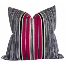 Audley Stripe Pillow Cover in Berry