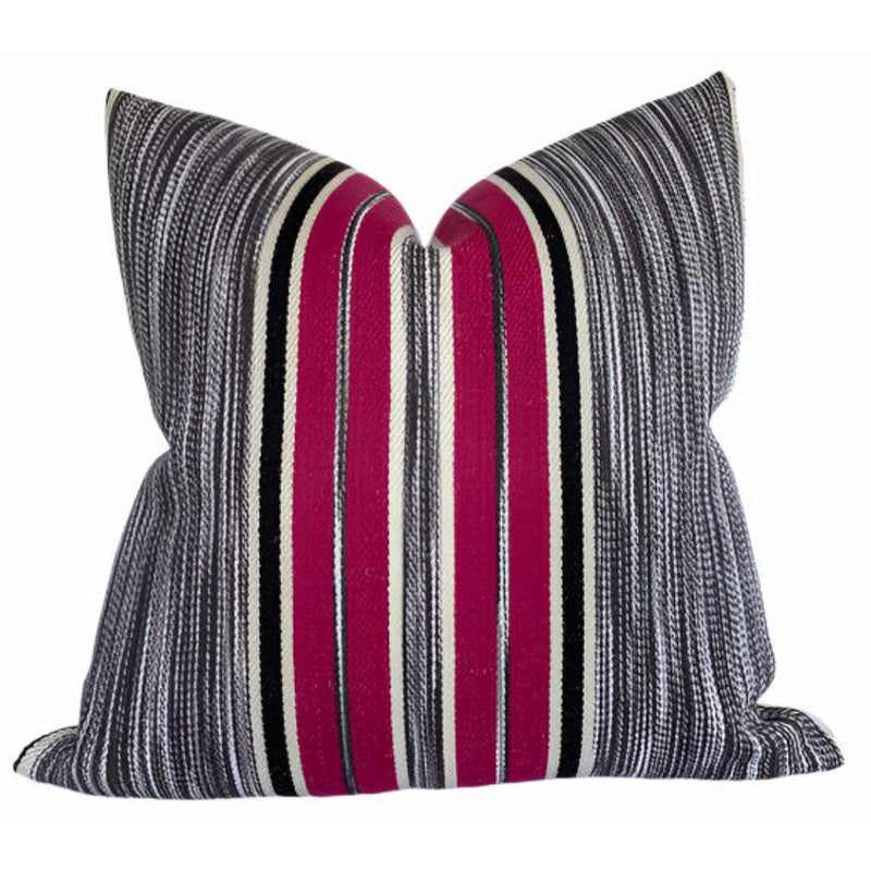 Audley Stripe Pillow Cover in Berry