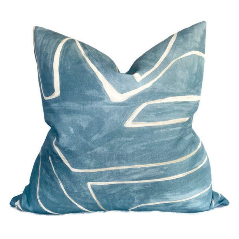 Graffito Pillow Cover in Deep Sky, Kelly Wearstler Textiles