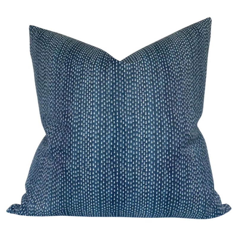 Kantha Pillow Cover in Navy Blue, Maresca Textiles