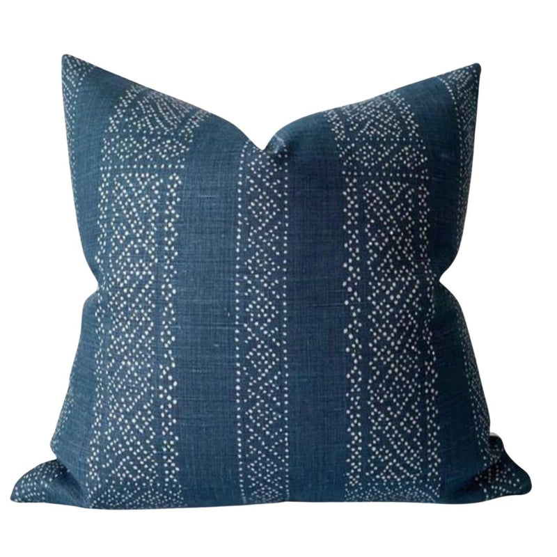 Miguel Pillow Cover in Indigo, McLaurin + Piercy Textiles