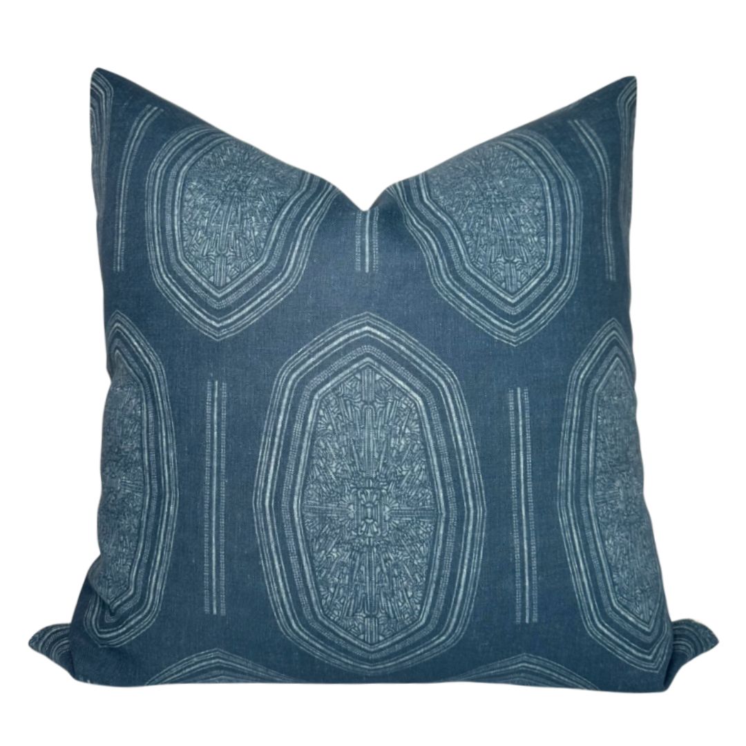 Kamba Pillow Cover in Indigo Blue
