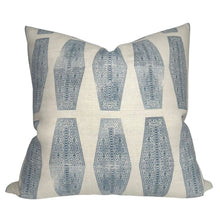 Inlay Pillow Cover in Lake Blue, Susan Connor Textiles