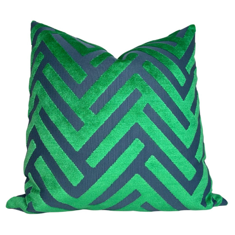 Emerald Green Cut Velvet Pillow Cover
