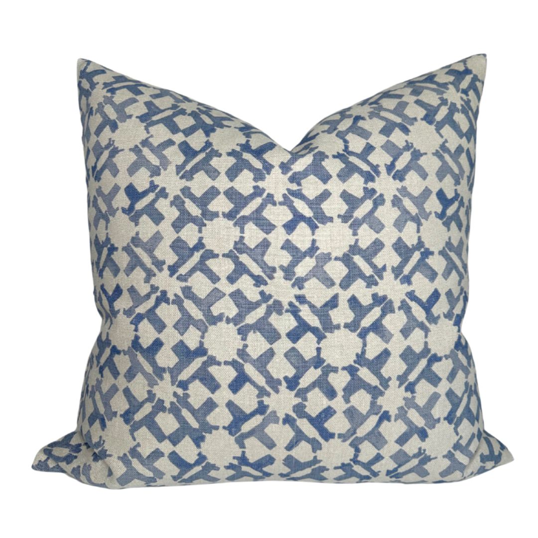 Orcha Pillow Cover in Indigo Blue, Peter Dunham Textiles
