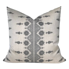 Carmania Pillow Cover in Charcoal, Indoor Outdoor Pillows, Peter Dunham Textiles