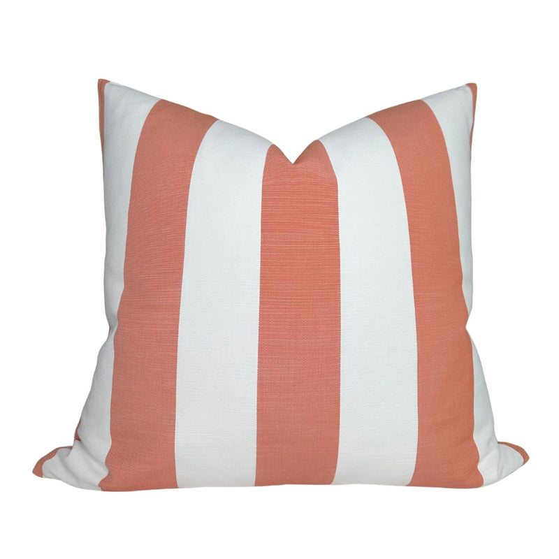 Go To Stripe Pillow Cover in Melon, Perennials Textiles
