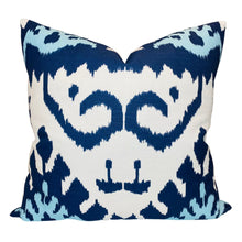 Kazak Ikat Pillow Cover in Navy Blue