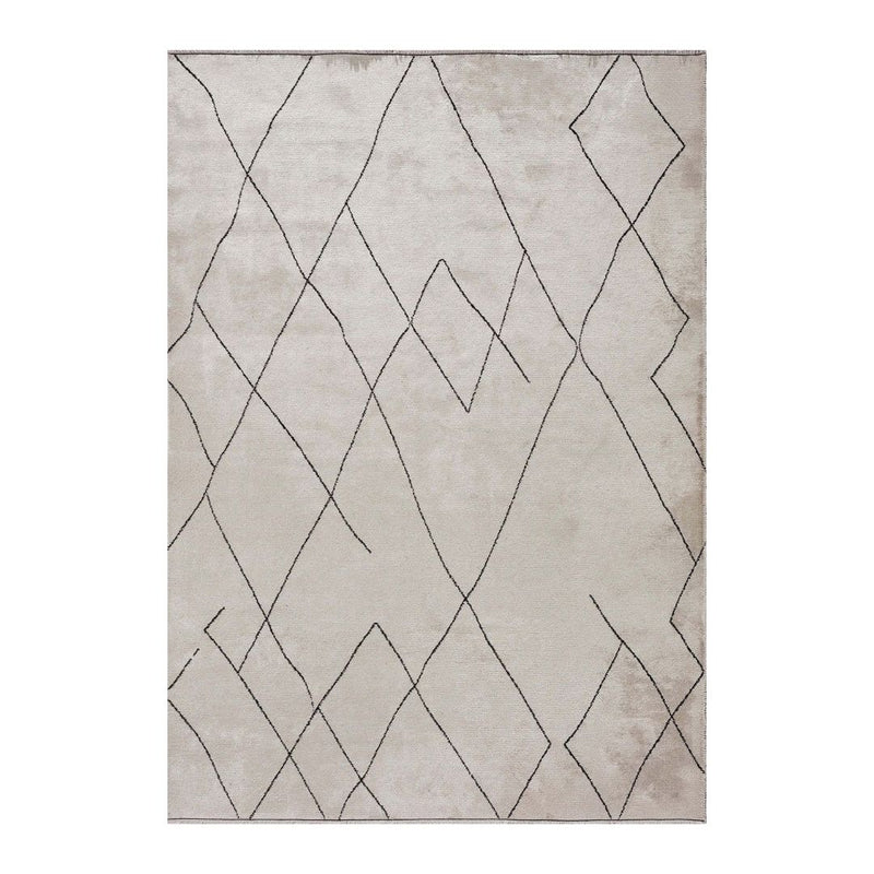 Sophisticated Black Fine Patterned Rug - Elegant Area Rug | Alpken