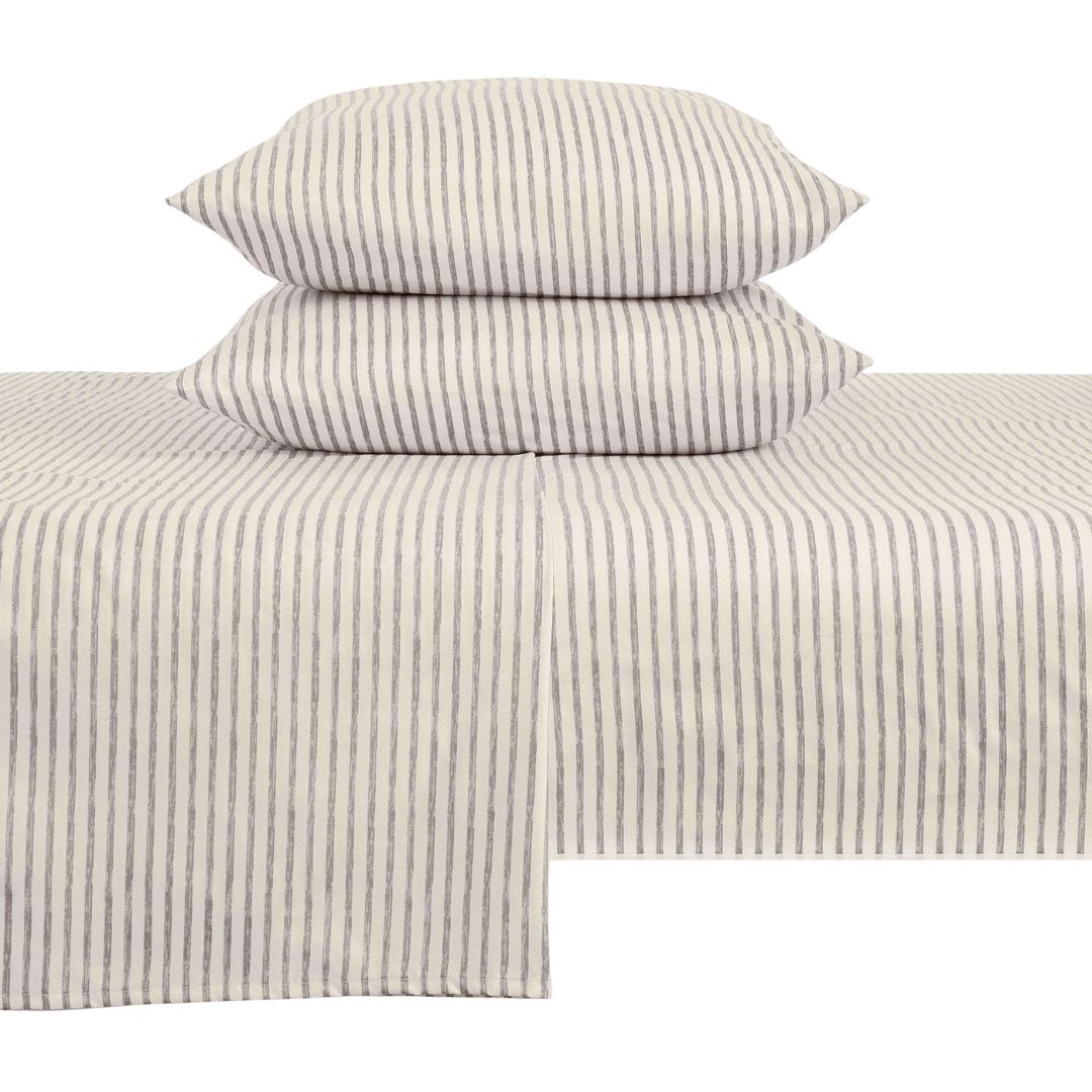 Striped Microfiber Sheet Set