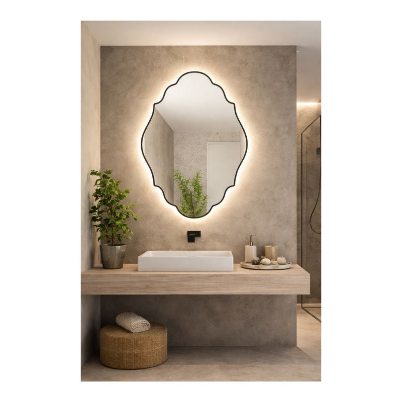 Lycia Asymmetrical Irregular Bedroom and Bathroom Unique Wall Mirror