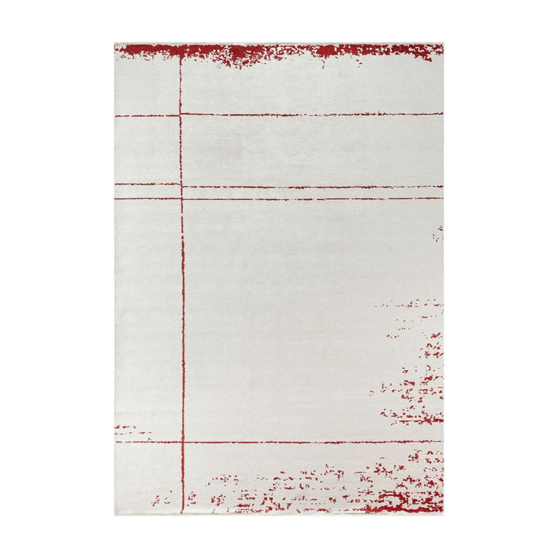 Crimson Patterned Cream Rug - Bold Decorative Area Rug | Alpken