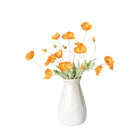24" Faux Orange Poppy Stem