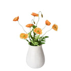 15" Faux Orange Poppy Bush