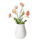 15" Faux Poppy Bush Coral Orange Salmon Bush