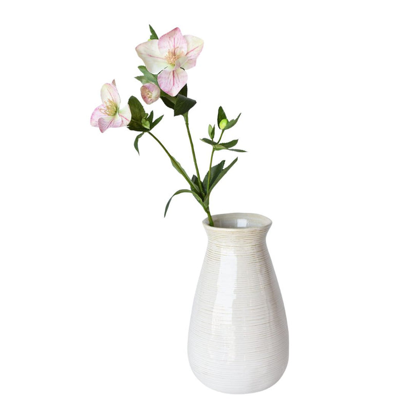 25" Faux Helleborus Stem Pink / Green