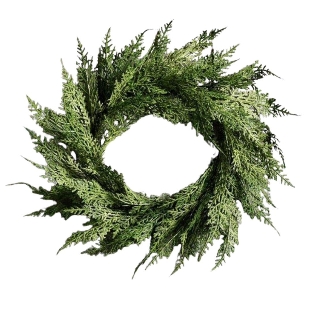 12" Faux Cedar Wreath CW1