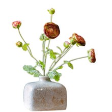 Faux Silk Artificial Buttercup Flower Bundle in Orange 21" Tall