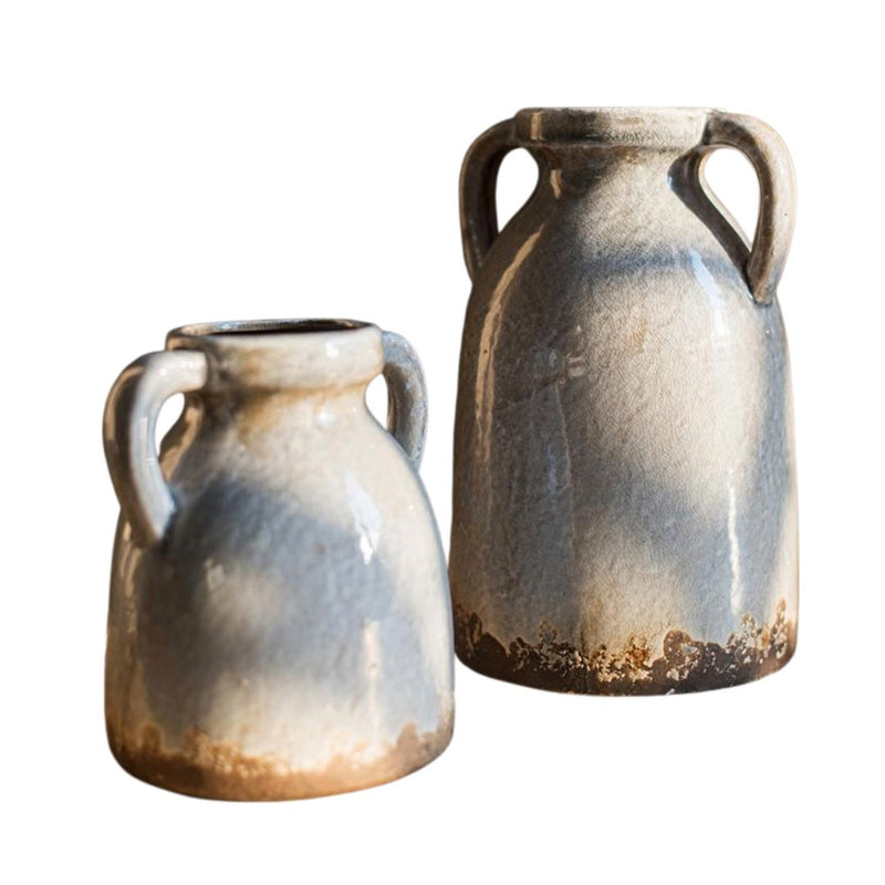 Binglie Glazed Pottery Vase with Handles