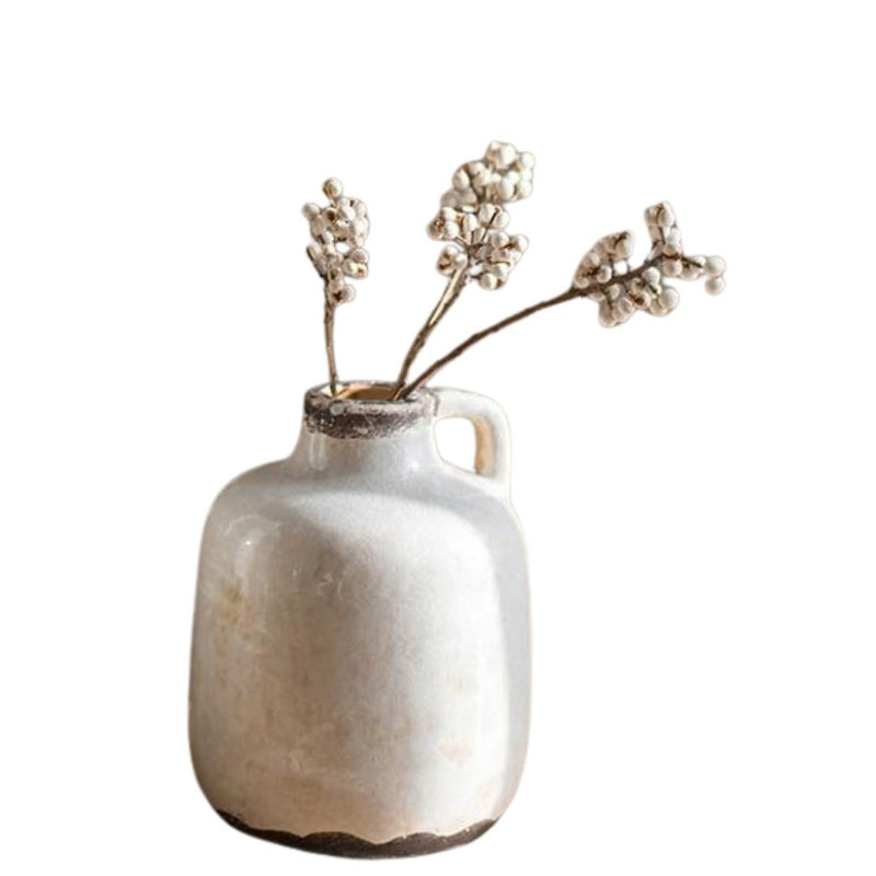 Binglie Glazed Pottery Vase with Single Handle