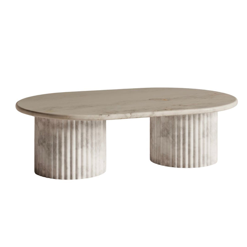 Waverly White Marble Coffee Table - Italian Contemporary Design