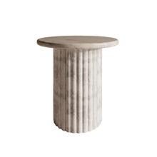 Waverly White Marble End Table - 20x20 Italian Contemporary Design Side Table