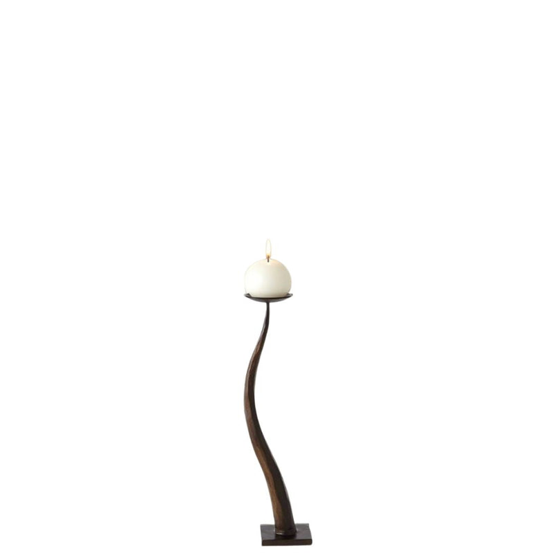 Serpe Hand-Forged Iron Candle Holders - Matte Black Collection