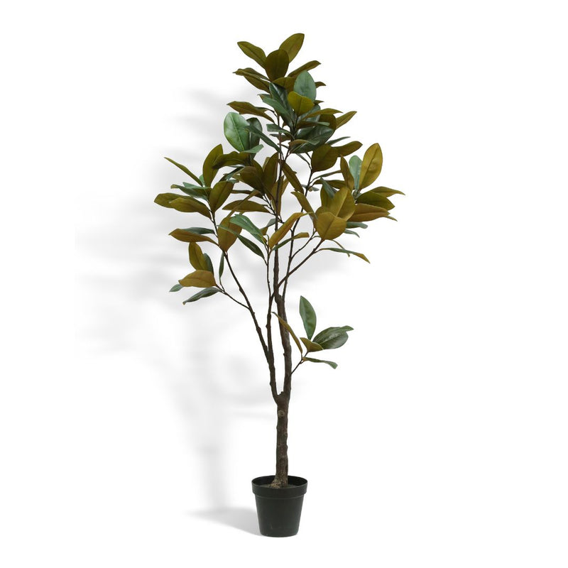 84" artificial magnolia tree with lifelike blooms in black pot
