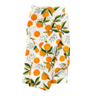 Clementine muslin swaddle blanket with citrus and greenery print