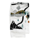 National Parks muslin swaddle blanket with illustrated parks