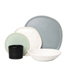 5 piece Ripple dinnerware set including plates, pasta bowl, and Chemist Cup