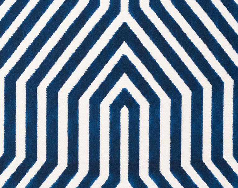 Ready to Ship, 20x20, Vanderbilt Velvet Pillow Cover in Navy Blue, Schumacher Textiles