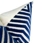 Ready to Ship, 20x20, Vanderbilt Velvet Pillow Cover in Navy Blue, Schumacher Textiles