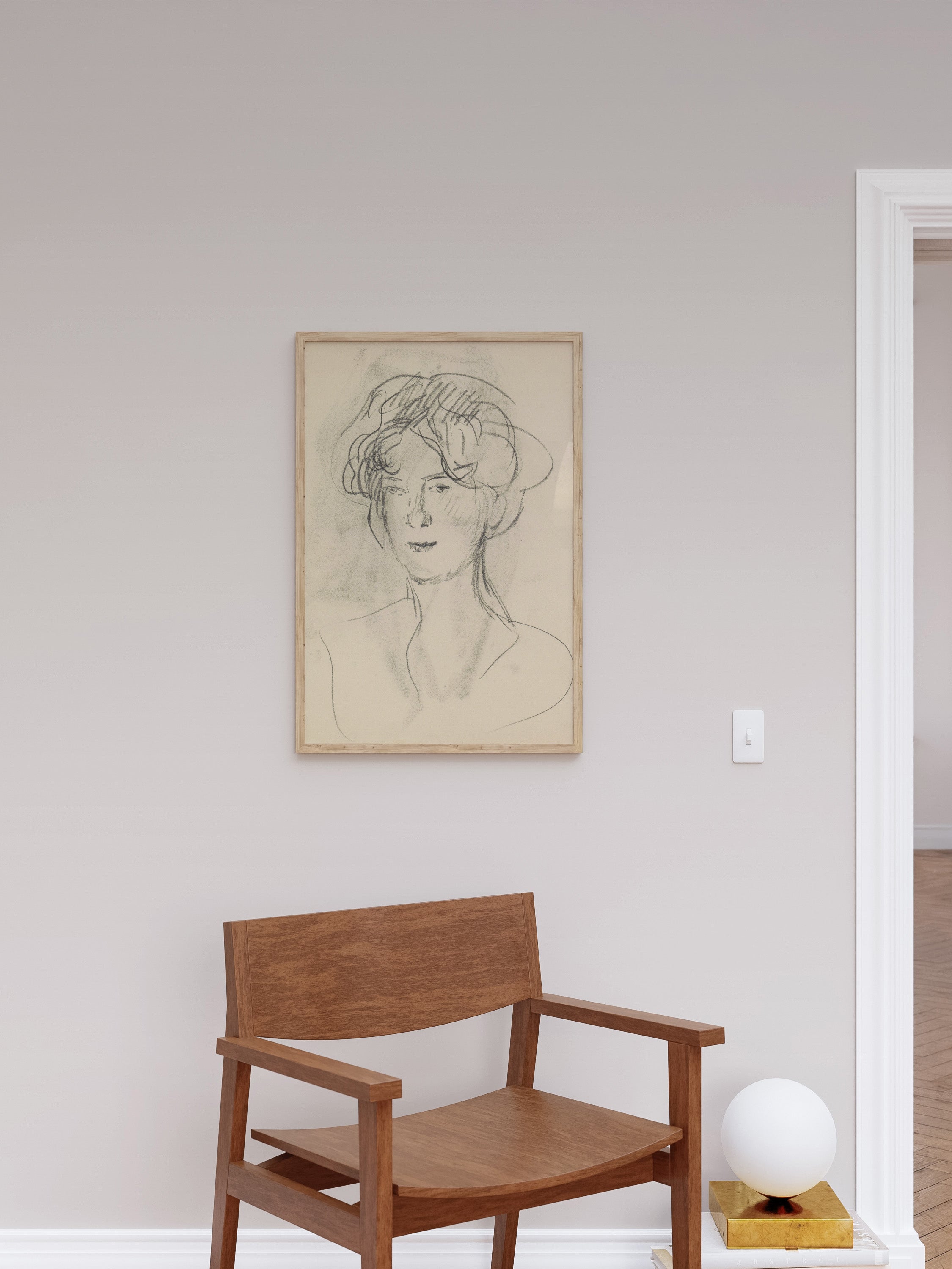 Vintage Charcoal Portrait