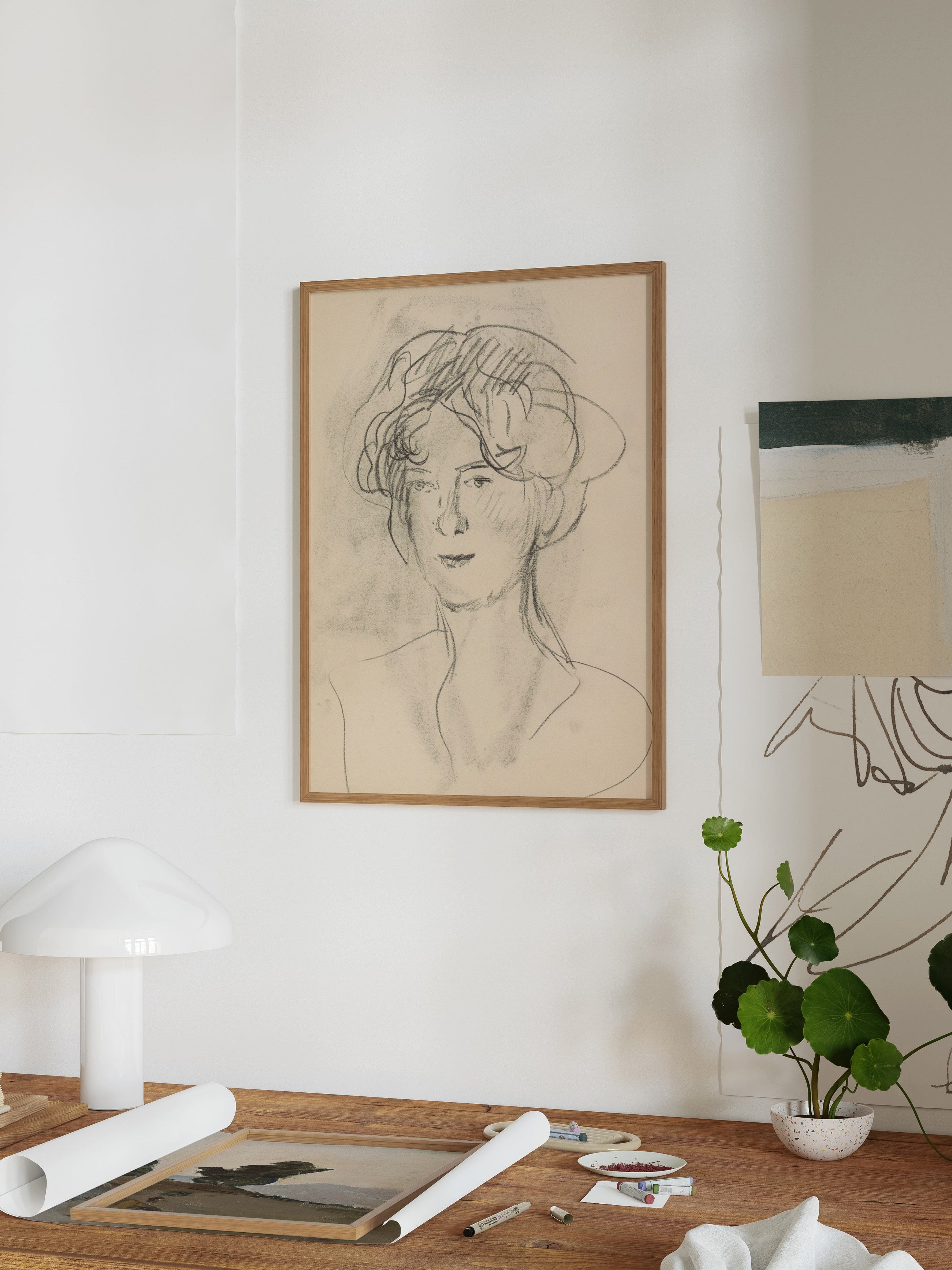 Vintage Charcoal Portrait