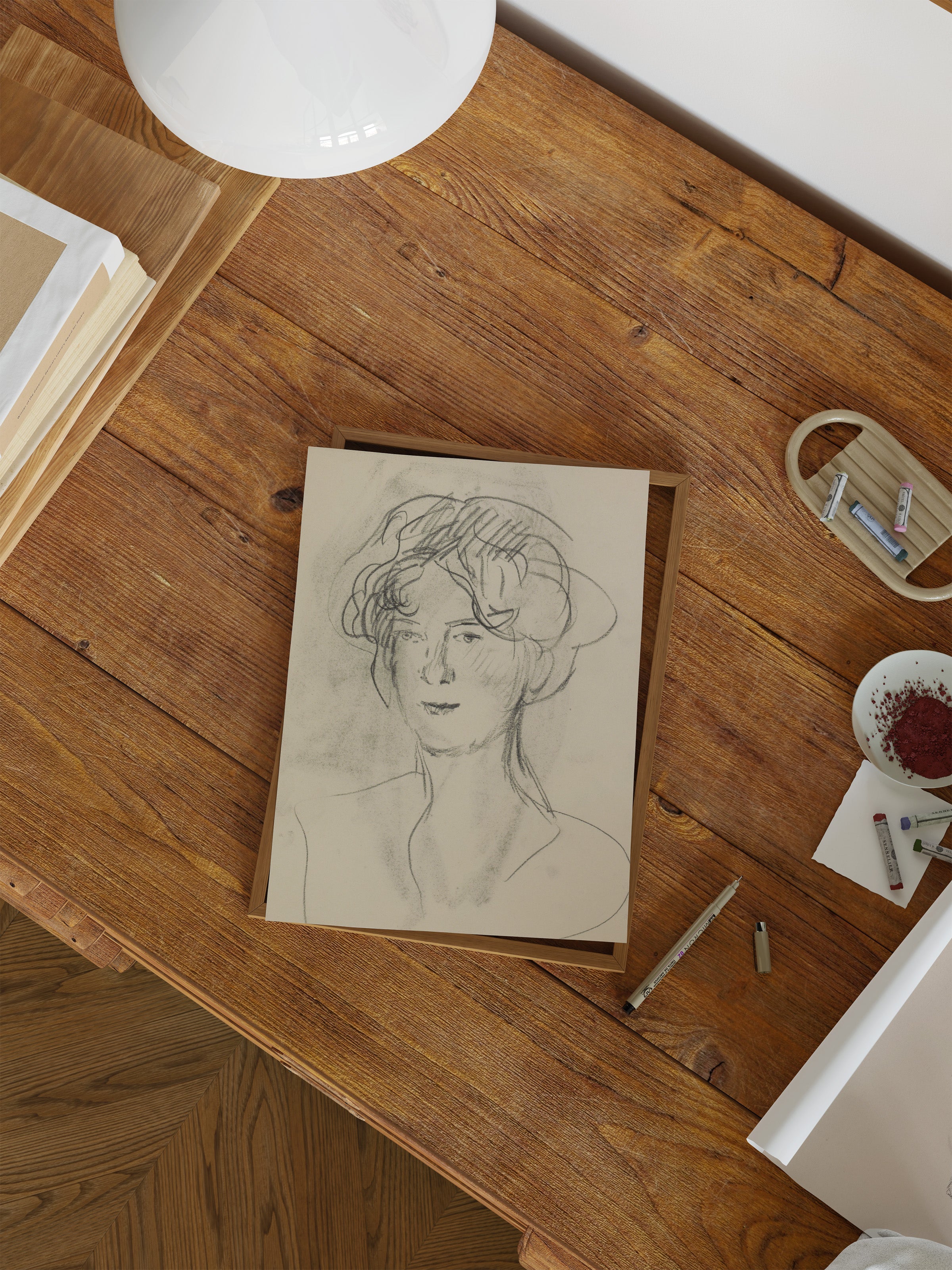 Vintage Charcoal Portrait