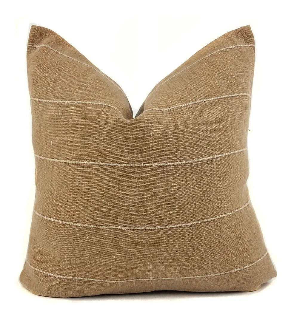 Vintage Rust Designer Pillow Cover | Linen Pillow