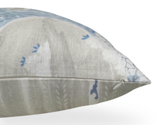 Ready to Ship, 20x20 Willow Tree Floral Pillow Cover in Spa Blue