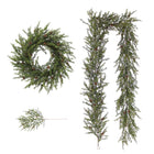 Natural-Looking Artificial Pine Garland with Pinecones