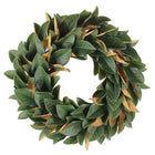 30-inch artificial magnolia leaf wreath with realistic greenery