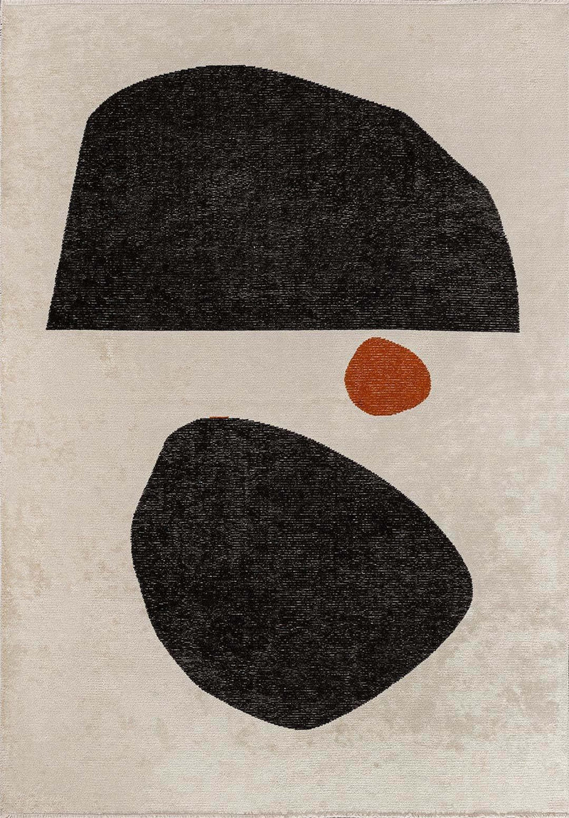 Black Symbol Rug - Decorative Pattern Area Rug | Alpken