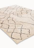 Black Accents White Rug - Modern Contrast Area Rug | Alpken