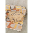 Wheat geometric jute cotton handloom pouf cover, 24x24 – One Affirmation