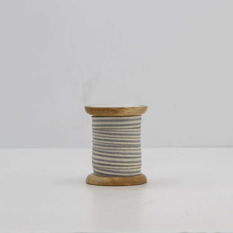 Elegant white and grey ribbon for gift wrapping and décor